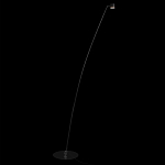 Торшер с изогнутой черной металлической стойкой и цилиндрическим плафоном Davide Groppi варинант исполнения - 2 | Loft Concept в Уфе