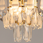 Люстра многоярусная с овальными прозрачными подвесками 28 см Harmonica варинант исполнения - 5 | Loft Concept в Уфе