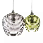 Подвесной светильник каскадный с 2-мя рельефными плафонами Cascade with Relief Lampshades варинант исполнения - 5 | Loft Concept в Уфе