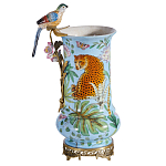 Ваза из фарфора с птицей на бронзовой ветке Garden of Eden варинант исполнения - 5 | Loft Concept в Уфе