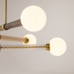 Люстра со стеклянными вставками Helios варинант исполнения - 3 | Loft Concept в Уфе