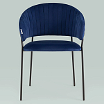 Стул в велюре синего цвета Horizon варинант исполнения - 3 | Loft Concept в Уфе