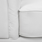 Кресло низкое с мягкой обивкой из велюра на 4-х ножках из массива березы Sophie Armchair white варинант исполнения - 6 | Loft Concept в Уфе