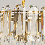 Люстра многоярусная с овальными прозрачными подвесками 36 см Harmonica варинант исполнения - 6 | Loft Concept в Уфе