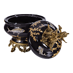 Шкатулка черного цвета с бронзовым ангелом Eden Garden варинант исполнения - 4 | Loft Concept в Уфе