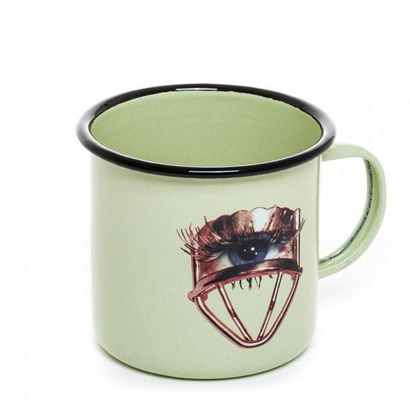 Кружка Seletti Mug Eye Салатовый Коричневый в Уфе | Loft Concept 