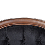 Кресло с мягкой обивкой из черного велюра на 4-х деревянных ножках Evelyn Classical Armchair варинант исполнения - 4 | Loft Concept в Уфе