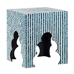 Приставной столик с инкрустацией раковинами устриц Bone Inlay варинант исполнения - 6 | Loft Concept в Уфе