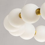 Люстра круглая с матовыми белыми шарами PEARLS Suspension варинант исполнения - 10 | Loft Concept в Уфе