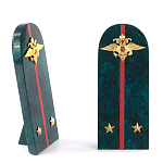 Сувенир Погон МВД из натурального камня змеевик Souvenir Epaulets варинант исполнения - 2 | Loft Concept в Уфе