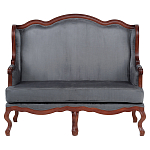 Диван двухместный из натурального бука цвета антрацит Solid Luxury варинант исполнения - 1 | Loft Concept в Уфе