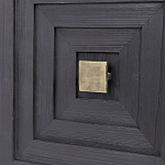 Тумба черная из дерева двухдверная Geometric Double Door Nightstand варинант исполнения - 2 | Loft Concept в Уфе