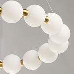 Люстра круглая с матовыми белыми шарами PEARLS Suspension варинант исполнения - 9 | Loft Concept в Уфе