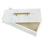 Шкатулка из белого мрамора Save Time варинант исполнения - 3 | Loft Concept в Уфе
