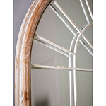 Зеркало-окно настенное в венецианском стиле с деревянной рамой бежевого цвета Venetian Smooth варинант исполнения - 7 | Loft Concept в Уфе