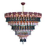 Люстра круглая с декором из разноцветных элементов в виде листьев Changing Seasons варинант исполнения - 3 | Loft Concept в Уфе