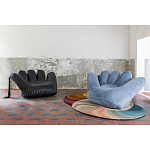 Дизайнерское плюшевое розовое кресло в форме руки Poltronova Joe Plush Taffy Pink Armchair варинант исполнения - 7 | Loft Concept в Уфе