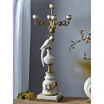 Подсвечник белый Попугай из фарфора с бронзовыми элементами Eden Garden варинант исполнения - 4 | Loft Concept в Уфе