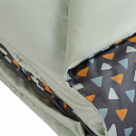 Постельное белье из сатина с принтом треугольники 150х200 см Triangular Dreams варинант исполнения - 4 | Loft Concept в Уфе