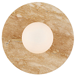 Бра в виде диска с плафоном из матового белого стекла Marble Glow варинант исполнения - 3 | Loft Concept в Уфе