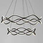 Люстра подвесная с волнообразным черным каркасом Black Tsunami варинант исполнения - 1 | Loft Concept в Уфе
