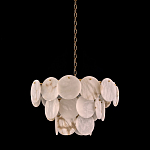 Люстра трехъярусная с подвесками из округлых элементов Cryptocrystalline Stone варинант исполнения - 2 | Loft Concept в Уфе