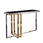 Консоль в современном стиле с черной стекляной столешницей Console with Black Glass варинант исполнения - 1 | Loft Concept в Уфе