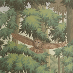 Обои ручная роспись Redwoods Sequoia colourway on Aurore scenic paper варинант исполнения - 2 | Loft Concept в Уфе