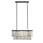 Люстра линейная прямоугольная с подвесками из натурального перламутра Nacre варинант исполнения - 1 | Loft Concept в Уфе