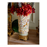 Ваза из фарфора на бронзовом основании Turquoise Blooming Garden варинант исполнения - 9 | Loft Concept в Уфе