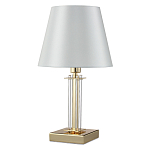 Настольная лампа с белым тканевым абажуром в форме конуса Laurent варинант исполнения - 5 | Loft Concept в Уфе