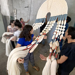 Настенное украшение из нитей Корона с кисточками Crown Wall Hanging варинант исполнения - 3 | Loft Concept в Уфе