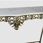 Консоль из бронзы с мраморной прямоугольной столешницей Bronze Console варинант исполнения - 2 | Loft Concept в Уфе