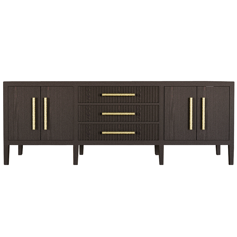 Большая VT-тумба Primo шпон темный орех Темный дуб Золотой в Уфе | Loft Concept 