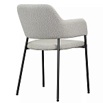 Стул мягкий с подлокотниками Chair Gray Upholstery Boucle варинант исполнения - 3 | Loft Concept в Уфе