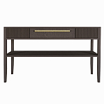 Дизайнерская Консоль с полкой и ящиком Primo Темный орех варинант исполнения - 8 | Loft Concept в Уфе