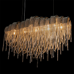 Люстра подвесная с металлическими цепочками и изогнутыми металлическими дугами 72 см Atlantis Chain варинант исполнения - 8 | Loft Concept в Уфе