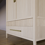 Шкаф платяной Primo с выдвижными ящиками шпон Черный дуб варинант исполнения - 5 | Loft Concept в Уфе