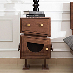 Тумбочка прикроватная с ящиком и дверцей Робот Robot Desk варинант исполнения - 1 | Loft Concept в Уфе