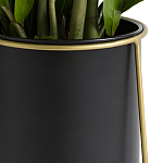 Кашпо из металла и латуни Elegance Elevated Planters черное варинант исполнения - 4 | Loft Concept в Уфе