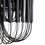 Люстра черная с несколькими ярусами деревянных палочек Bright Wooden Chandelier варинант исполнения - 6 | Loft Concept в Уфе