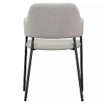 Стул мягкий с подлокотниками Chair Gray Upholstery Boucle варинант исполнения - 4 | Loft Concept в Уфе