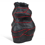 Ваза с красным кожаным жгутом "Красной нитью" варинант исполнения - 1 | Loft Concept в Уфе