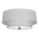 Потолочный светильник круглый серый с тканевым абажуром Ground Gray варинант исполнения - 1 | Loft Concept в Уфе