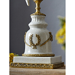 Подсвечник белый Попугай из фарфора с бронзовыми элементами Eden Garden варинант исполнения - 5 | Loft Concept в Уфе