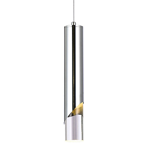 Подвесной светильник Metal Acrylic Tube Chrome Hanging Lamp