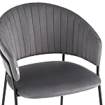 Стул в велюре серого цвета Horizon варинант исполнения - 6 | Loft Concept в Уфе