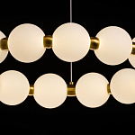Люстра круглая с матовыми белыми шарами PEARLS Suspension варинант исполнения - 5 | Loft Concept в Уфе