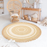 Ковер из комбинированного состава с узором The Cycle of Happiness варинант исполнения - 2 | Loft Concept в Уфе