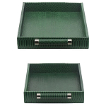 Комплект из двух прямоугольных подносов зеленого цвета Serpent варинант исполнения - 3 | Loft Concept в Уфе